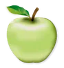 Zielone jabłko symbolizujące dojrzewanie.
